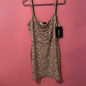 Cheetah print mini dress